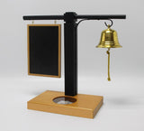 Liquor Bottle Bar Display LED Light Happy Hour Round Bell with Chalkboard Featured Drink