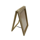 8.3x11.7 Vintage Picture Frame Coutertop Sign Frame Aged Wood Menu Easel Menu