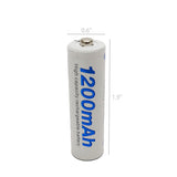 2-Pack AA Batteries High-Capacity 1200 mAh Rechargeable Recharge up to 400x 21153-Battery-2PK
