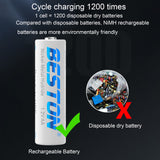 2-Pack AA Batteries High-Capacity 1200 mAh Rechargeable Recharge up to 400x 21153-Battery-2PK
