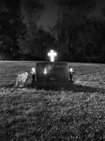 Solar Lighted Cross Powered by God's Sunlight   Perfect Cemetery, Grave, or Home