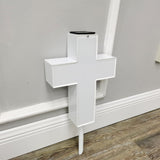 Solar Lighted Cross Powered by God's Sunlight   Perfect Cemetery, Grave, or Home