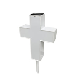 Solar Lighted Cross Powered by God's Sunlight   Perfect Cemetery, Grave, or Home