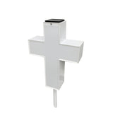 Solar Lighted Cross Powered by God's Sunlight   Perfect Cemetery, Grave, or Home