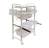 Rolling Beauty Cart Storage Cart Utility Cart Storage Bowl Tray Baskets