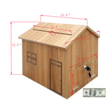 Church Shape Church Collection Box Tithing Donation Box Fundraising Charity Box 15.4 x 11.3 x 13.4