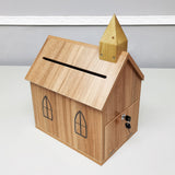 Wood Tithes Offering Donation Box Christian Cross, Church Collection 14.5X10X20" 21397-KD