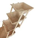 Wood Flower Vending Cart Kiosk Booth Expandable Retain Bin Closet Laudry Storage