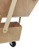 Wood Flower Vending Cart Kiosk Booth Expandable Retain Bin Closet Laudry Storage