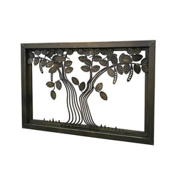 Acacia Wood Tree Art in Metal Wire Bronze Finish Tree of Life Acacia Decorative Metal Art
