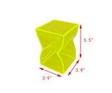 5.5 Tall Yellow Acrylic Riser Podium Crinkled Melting Pilar Plexiglass Display