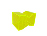 5.5 Tall Yellow Acrylic Riser Podium Crinkled Melting Pilar Plexiglass Display
