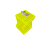 5.5 Tall Yellow Acrylic Riser Podium Crinkled Melting Pilar Plexiglass Display