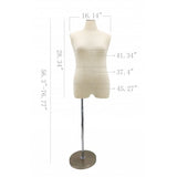 FixtureDisplays® Female Plus Size Mannequin Display Body Bust Forms Maniki Size 14 to Size 16 Bust 41 Waist 37" Hip 45" Product Weight 20 Lbs 21600-1X