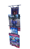 Wall Mount Literature Rack Magazine Brochure Travel Information Vinyl 8.3 Wide 21634 BLACK