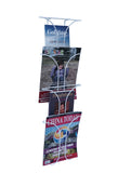 Wall Mount Literature Rack Magazine Brochure Travel Information Vinyl 8.3 Wide 21634 WHITE