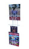 Wall Mount Literature Rack Magazine Brochure Travel Information Vinyl 8.3 Wide 21634 WHITE