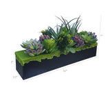 Artificial Succulent Metal Planter Arrangement Potted Succulents Centerpiece