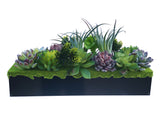 Artificial Succulent Metal Planter Arrangement Potted Succulents Centerpiece
