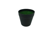 5.5 H Black Planter w/ Succulent Purple Gem Forever Artificial Green Turf Moss