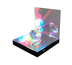 LED Mirrored Riser Display Platform Bottle Glorifier Jewelry Watch Cellphone
