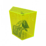 FixtureDisplays® Yellow Green Donation Box Plexiglass Acrylic Fundraising Box Cave Stalactite Style Suggestion Box 7.9"W X 7.6"H X 3.3"D Lock and 2 Keys Wall Mount 21735