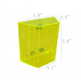 FixtureDisplays® Yellow Green Donation Box Plexiglass Acrylic Fundraising Box Cave Stalactite Style Suggestion Box 7.9"W X 7.6"H X 3.3"D Lock and 2 Keys Wall Mount 21735