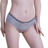 6PK Womens Cotton Underwear Lace Hipster Panties Briefs Assorted Colors 21801-M