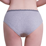 6PK Womens Cotton Underwear Lace Hipster Panties Briefs Assorted Colors 21801-M