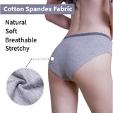 6PK Womens Cotton Underwear Lace Hipster Panties Briefs Assorted Colors 21803-M