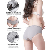 6PK Womens Cotton Underwear Lace Hipster Panties Briefs Assorted Colors 21805-XL