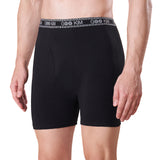 5PK Men's Soft Cotton Boxer Briefs Fly Front Underwear Size: L. Fit for waist size: 30. 21811-L