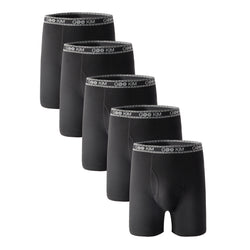 5PK Men's Soft Cotton Boxer Briefs Fly Front Underwear Size: M. Fit for waist size: 27.6. 21811-M
