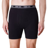 5PK Men's Soft Cotton Boxer Briefs Fly Front Underwear Size: XXL. Fit for waist size: 35.4. 21811-XXL