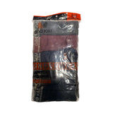 5PK Men's Soft Cotton Boxer Briefs Fly Front Underwear Size: XXL. Fit for waist size: 35.4. 21812-XXL