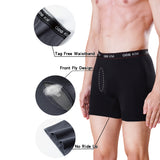5PK Men's Soft Cotton Boxer Briefs Fly Front Underwear Mesh Fly Pouch Size: L. Fit for waist size: 30 21818-L