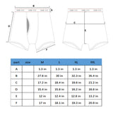 5PK Men's Soft Cotton Boxer Briefs Fly Front Underwear Mesh Fly Pouch Size: L. Fit for waist size: 30 21818-L