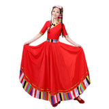 Chinese Folk Dance,tibetan dance performance costume, practice dress, Item Type: Tibetan Dance Costume, dance outfit 21834-L