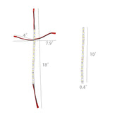 10" Long Led Strip Light With Connectors Cool White 6K 12V 15 5050 Cuttable 21868-LED STRIP
