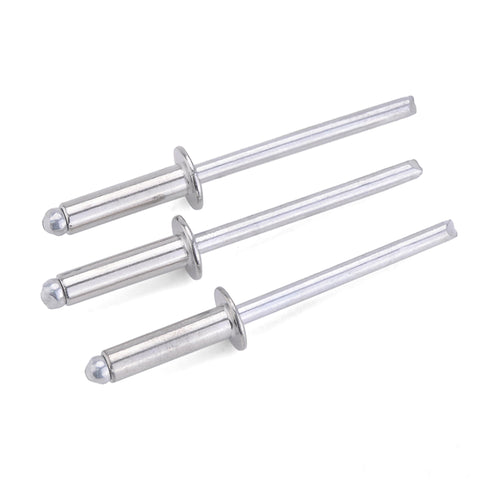 M4x20 Blind Rivets 100 Pack Aluminium Open End Flange Fasteners Sheet ...