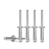 M4x20 Blind Rivets 100 Pack Aluminium Open End Flange Fasteners Sheet Metal 21876