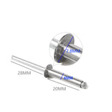 M4x20 Blind Rivets 100 Pack Aluminium Open End Flange Fasteners Sheet Metal 21876