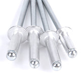 M4x20 Blind Rivets 100 Pack Aluminium Open End Flange Fasteners Sheet Metal 21876