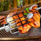 Grill Rotisserie Meat Forks 2PK Fits 12/25 Inch Square Spit Rods Chicken Barbecue 21892