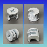 10PK Cam Fittings Size 15 x 12mm Dowel Size M6 x 40mm Nut Size 10.4x5.5x10.4mm 21893