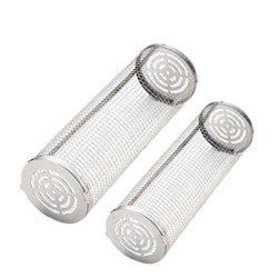 Rolling Grill Basket Mesh Bbq Tube 2 Pack Fish, Shrimp, Meat, Vegetables 21900
