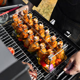Chicken Leg Grill Smoke Rack with Tray 14 Slots Drumstick Holder Folding 21902