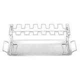 Chicken Leg Grill Smoke Rack with Tray 14 Slots Drumstick Holder Folding 21902