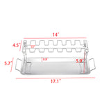 Chicken Leg Grill Smoke Rack with Tray 14 Slots Drumstick Holder Folding 21902