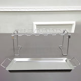 Chicken Leg Grill Smoke Rack with Tray 14 Slots Drumstick Holder Folding 21902